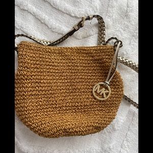 Michael Kors Straw Crossbody Bag
